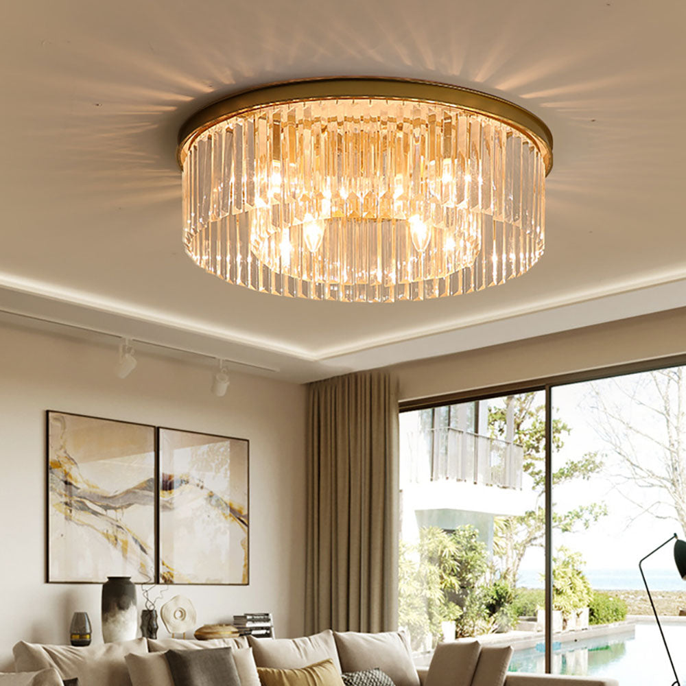 Luksusowa lampa sufitowa Crystal Flush – elegancka dekoracja wnętrz