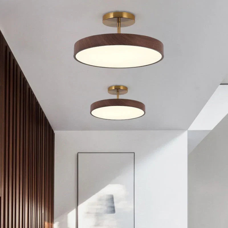 Okrągła półwpuszczana skandynawska lampa sufitowa LED