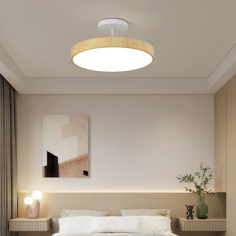 Okrągła półwpuszczana skandynawska lampa sufitowa LED