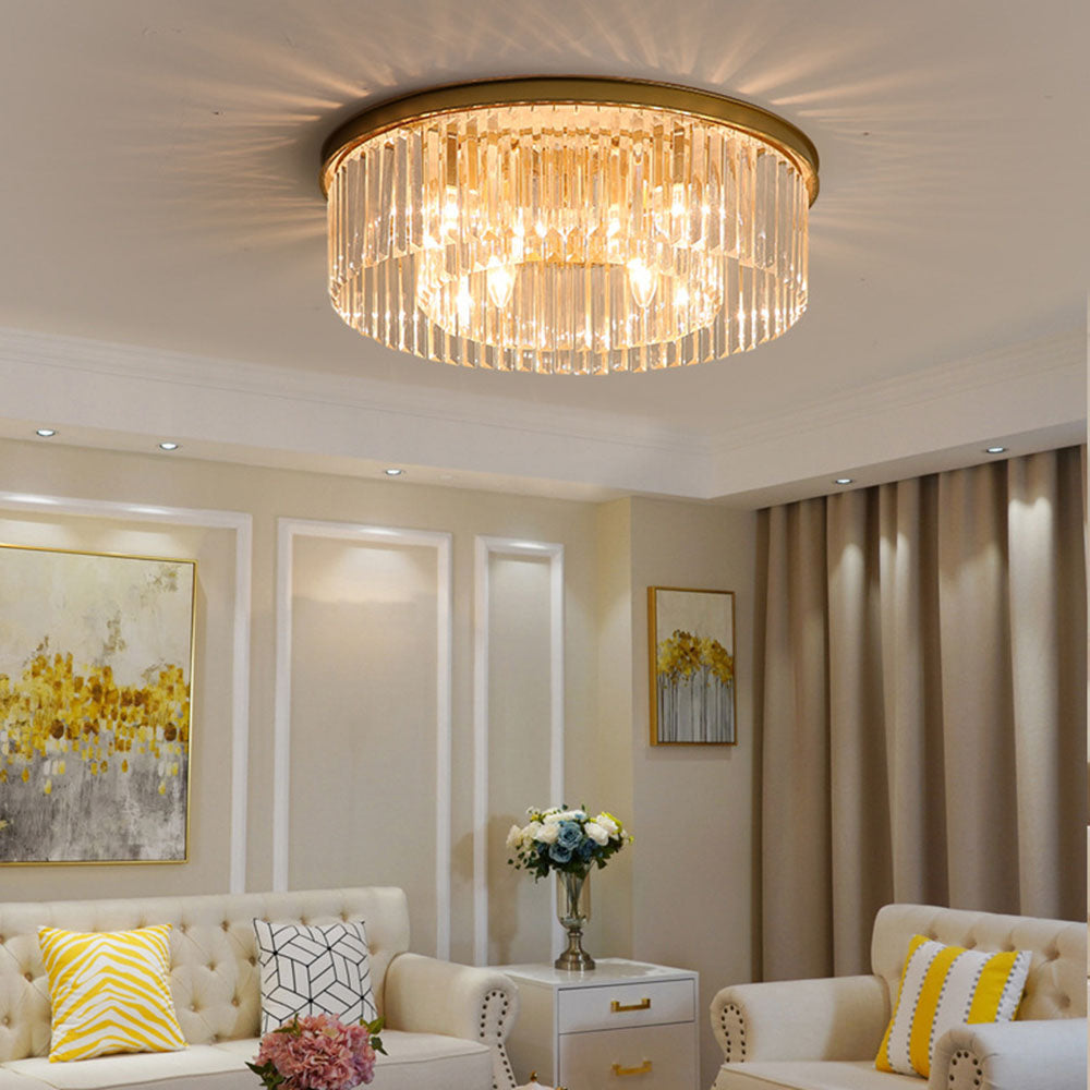 Luksusowa lampa sufitowa Crystal Flush – elegancka dekoracja wnętrz