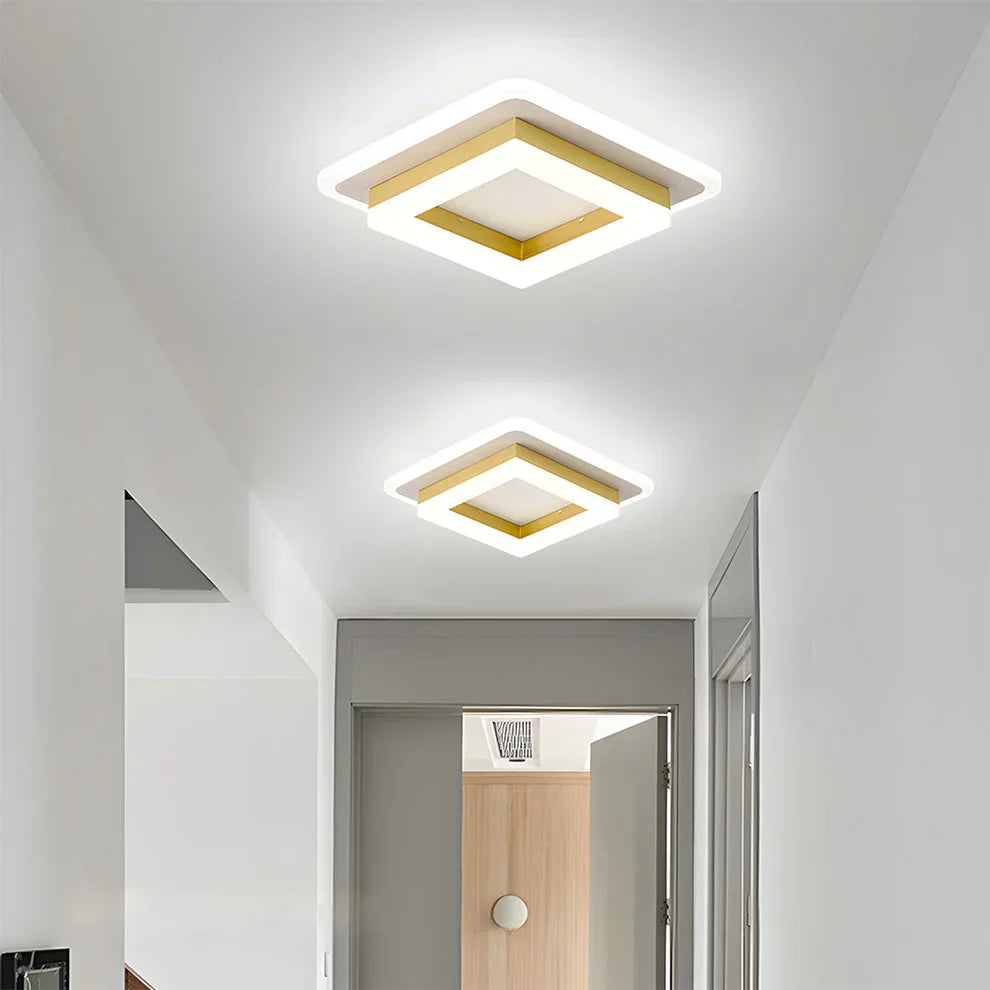 Ultracienka Geometryczna Skandynawska Kwadratowa Lampa Sufitowa LED