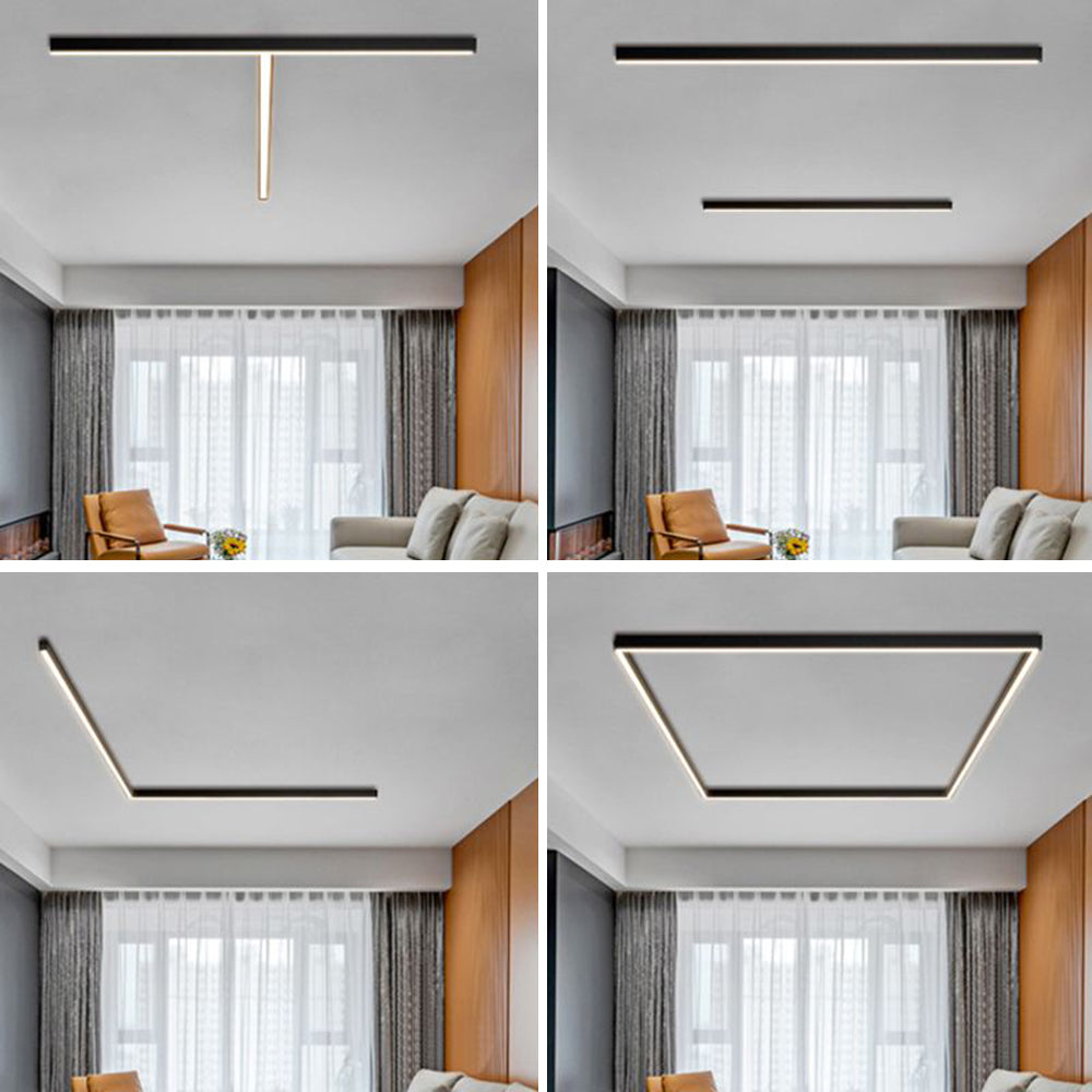 Smukła minimalistyczna liniowa lampa sufitowa LED nowoczesna