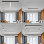 Smukła minimalistyczna liniowa lampa sufitowa LED nowoczesna