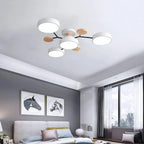 Subtelna geometryczna okrągły lampa sufitowa LED do nowoczesnych pomieszczeń
