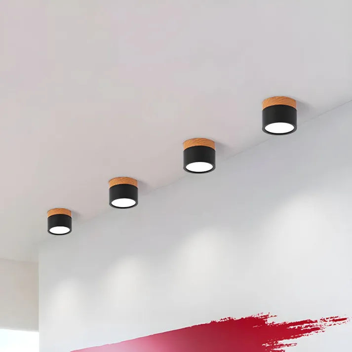 Smukła cylindryczna lampa sufitowa LED punktowa