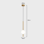 Minimalistyczna wisząca lampa sufitowa LED w stylu skandynawskim z regulowaną długością