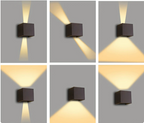 Zestaw 2 sztuk – minimalistyczne bezprzewodowe lampy LED do montażu ściennego