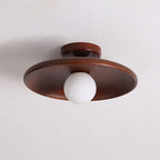 Nordycka drewniana minimalistyczna okrągła lampa sufitowa do korytarza