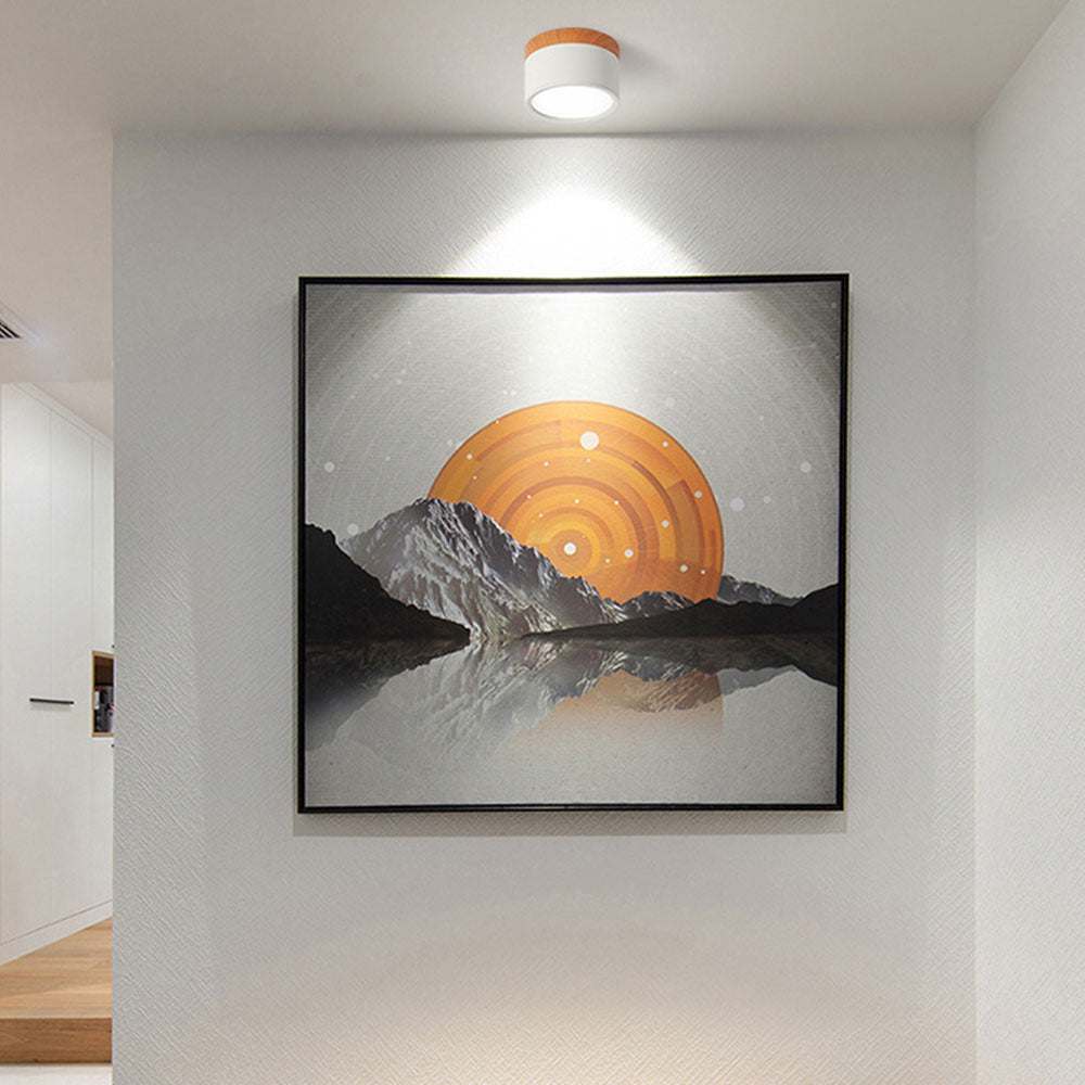 Nowoczesna lampa sufitowa LED cylindryczna typu plafon