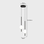 Minimalistyczna wisząca lampa sufitowa LED w stylu skandynawskim z regulowaną długością