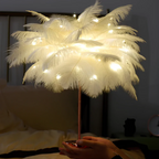 Elegancka lampka choinkowa w stylu piórkowym do dekoracji wnętrz