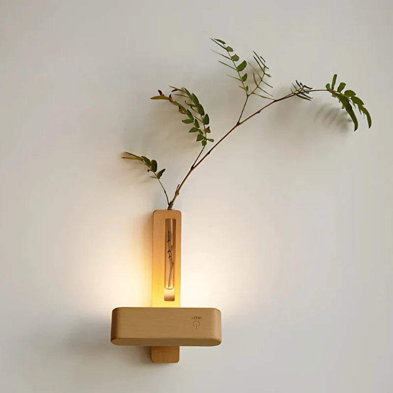 Wielofunkcyjny wazon lampa ścienna - łatwy w przyklejeniu