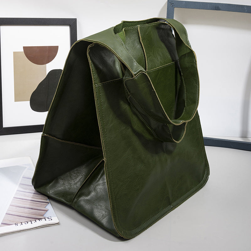 Modna torba skórzana damska – duża vintage shopper na co dzień