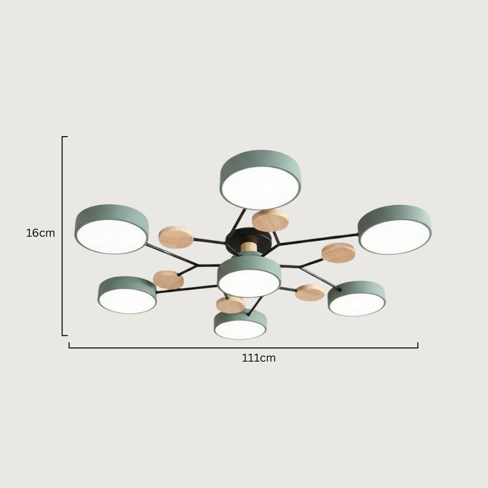 Elegancka, nowoczesna lampa sufitowa z ręcznie wykonanymi wykończeniami