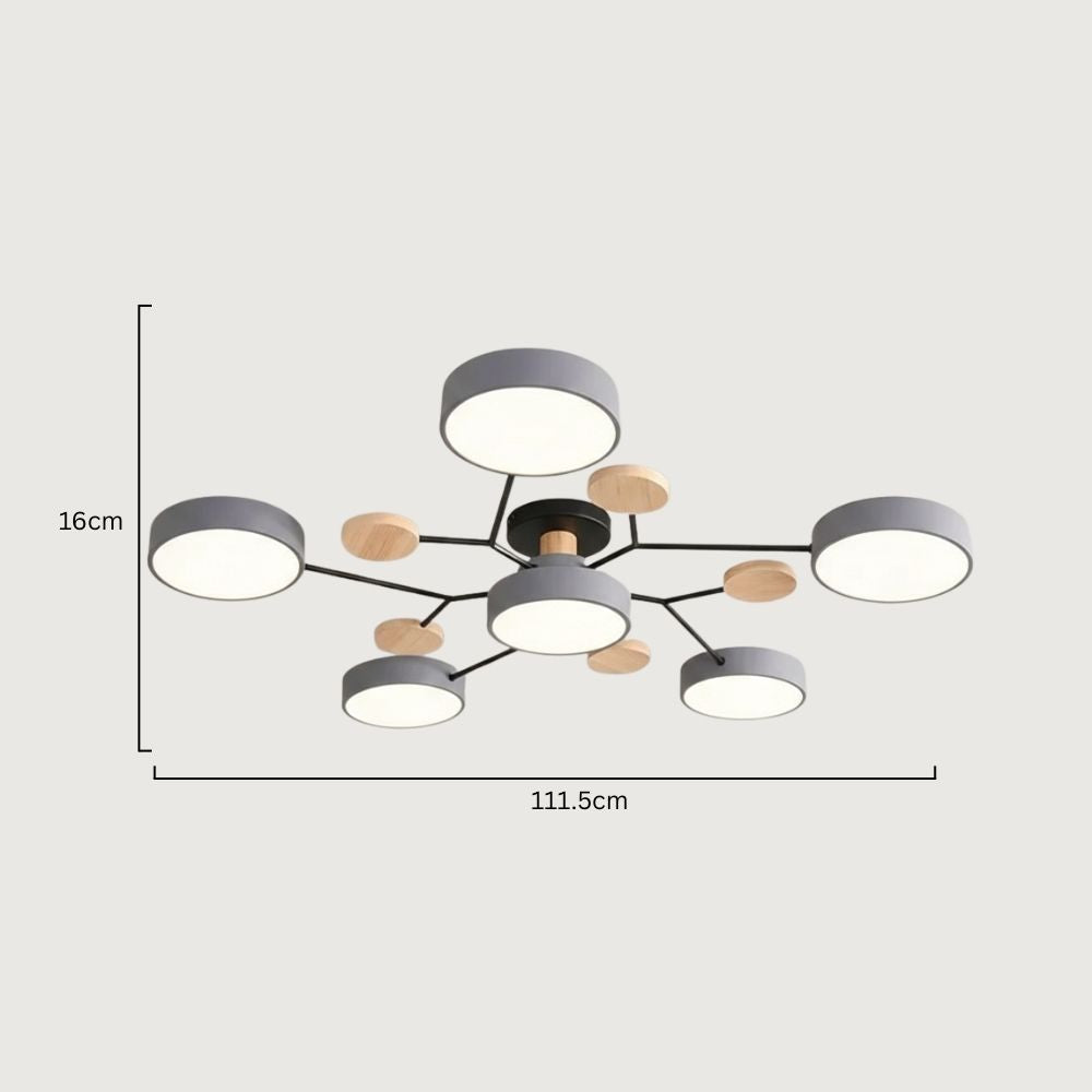 Elegancka, nowoczesna lampa sufitowa z ręcznie wykonanymi wykończeniami