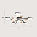 Elegancka, nowoczesna lampa sufitowa z ręcznie wykonanymi wykończeniami