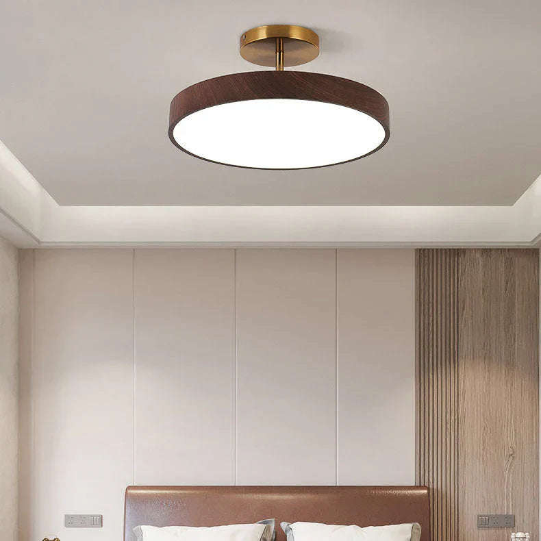 Okrągła półwpuszczana skandynawska lampa sufitowa LED
