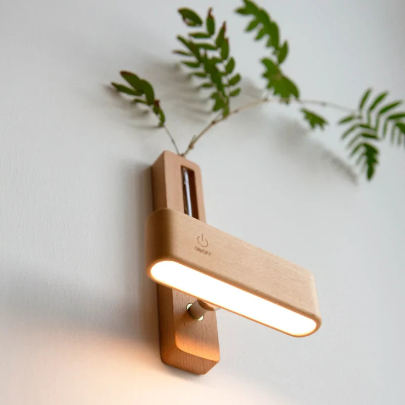 Wielofunkcyjny wazon lampa ścienna - łatwy w przyklejeniu