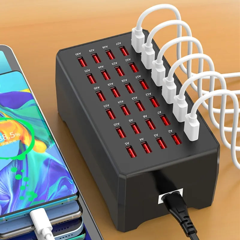 Kompaktowa wieloporowa domowa stacja ładowania USB