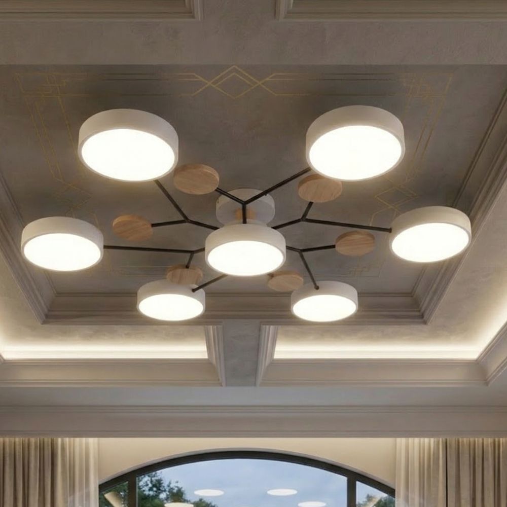 Elegancka, nowoczesna lampa sufitowa z ręcznie wykonanymi wykończeniami