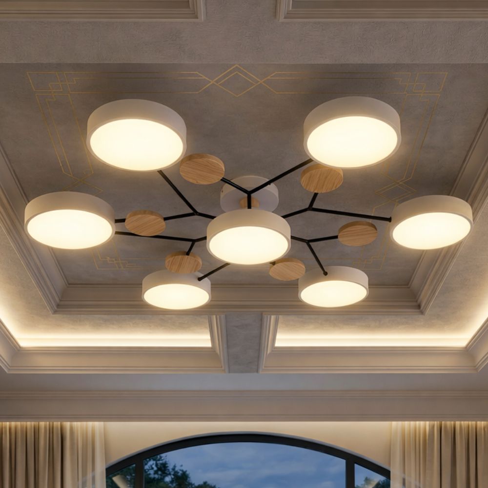 Elegancka, nowoczesna lampa sufitowa z ręcznie wykonanymi wykończeniami