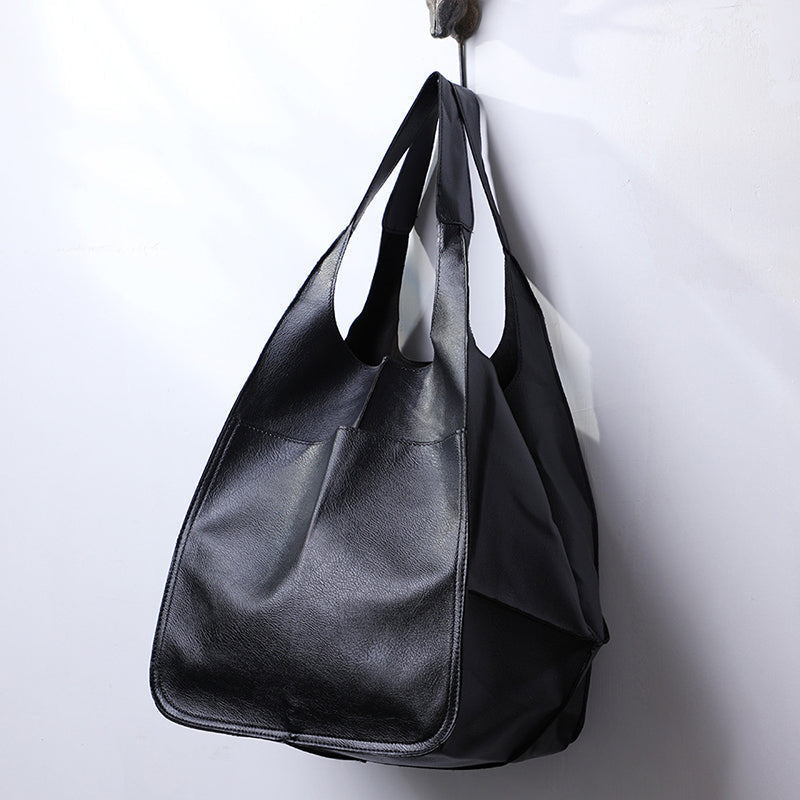 Modna torba skórzana damska – duża vintage shopper na co dzień