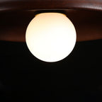 Nordycka drewniana minimalistyczna okrągła lampa sufitowa do korytarza