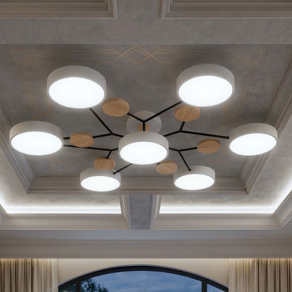 Elegancka, nowoczesna lampa sufitowa z ręcznie wykonanymi wykończeniami