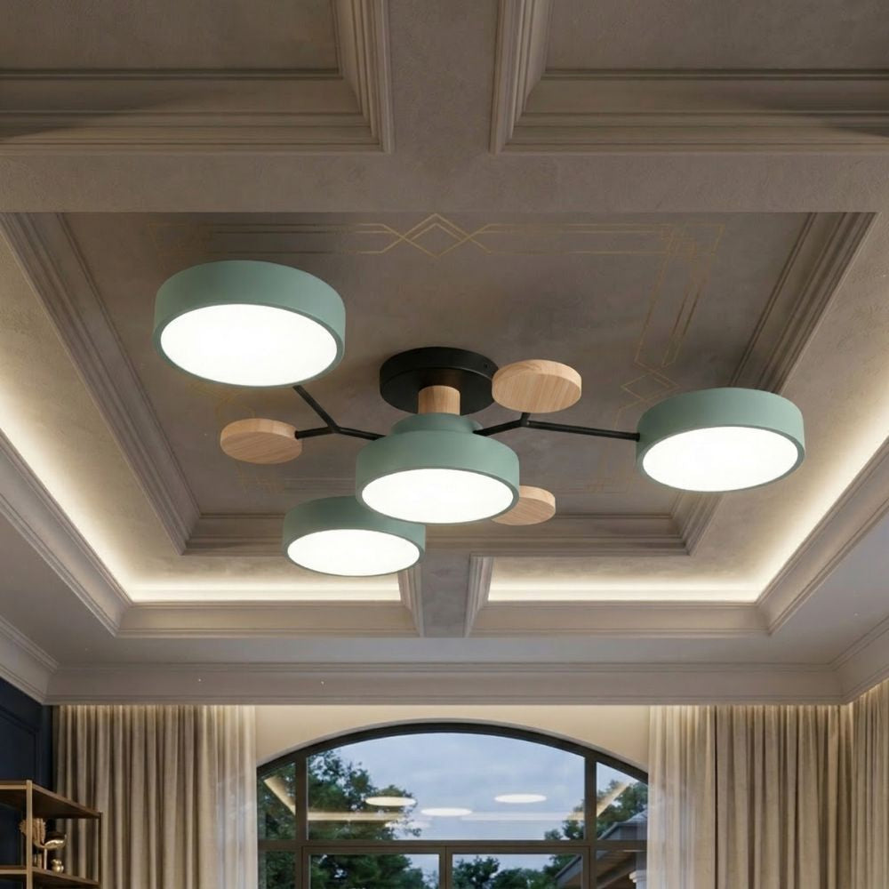 Elegancka, nowoczesna lampa sufitowa z ręcznie wykonanymi wykończeniami