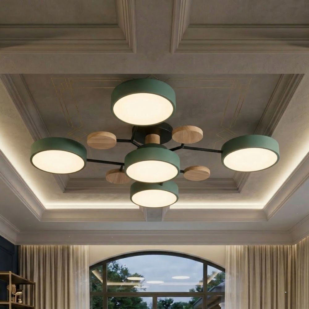 Elegancka, nowoczesna lampa sufitowa z ręcznie wykonanymi wykończeniami