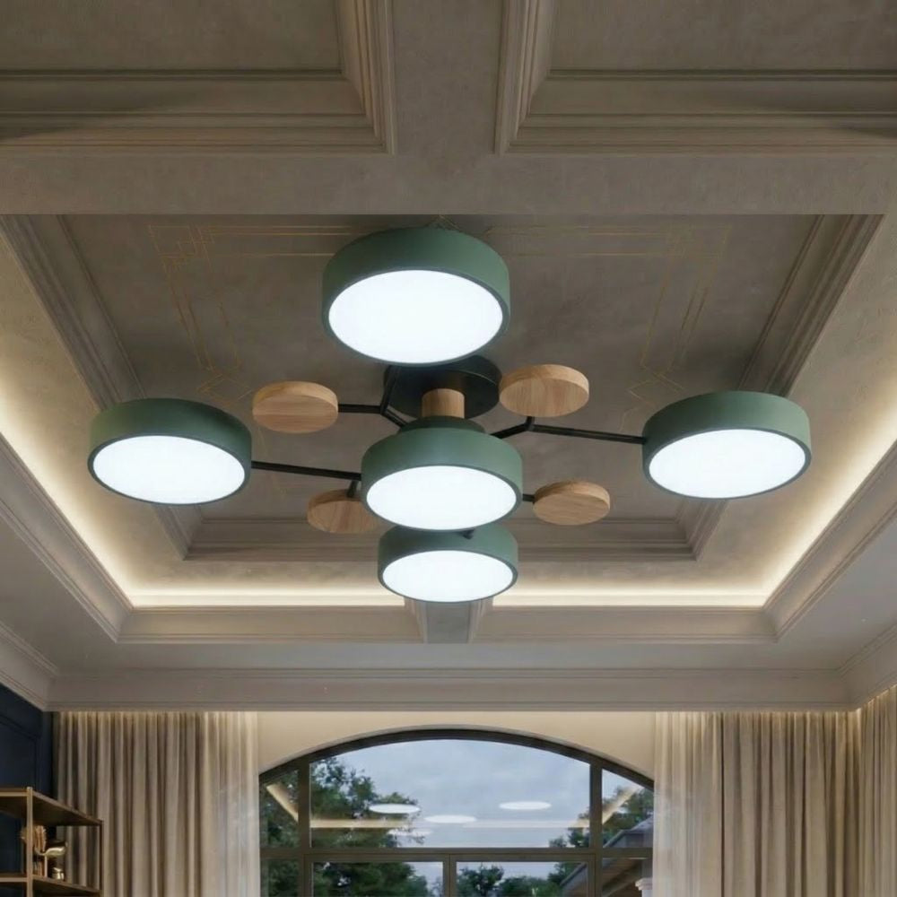 Elegancka, nowoczesna lampa sufitowa z ręcznie wykonanymi wykończeniami