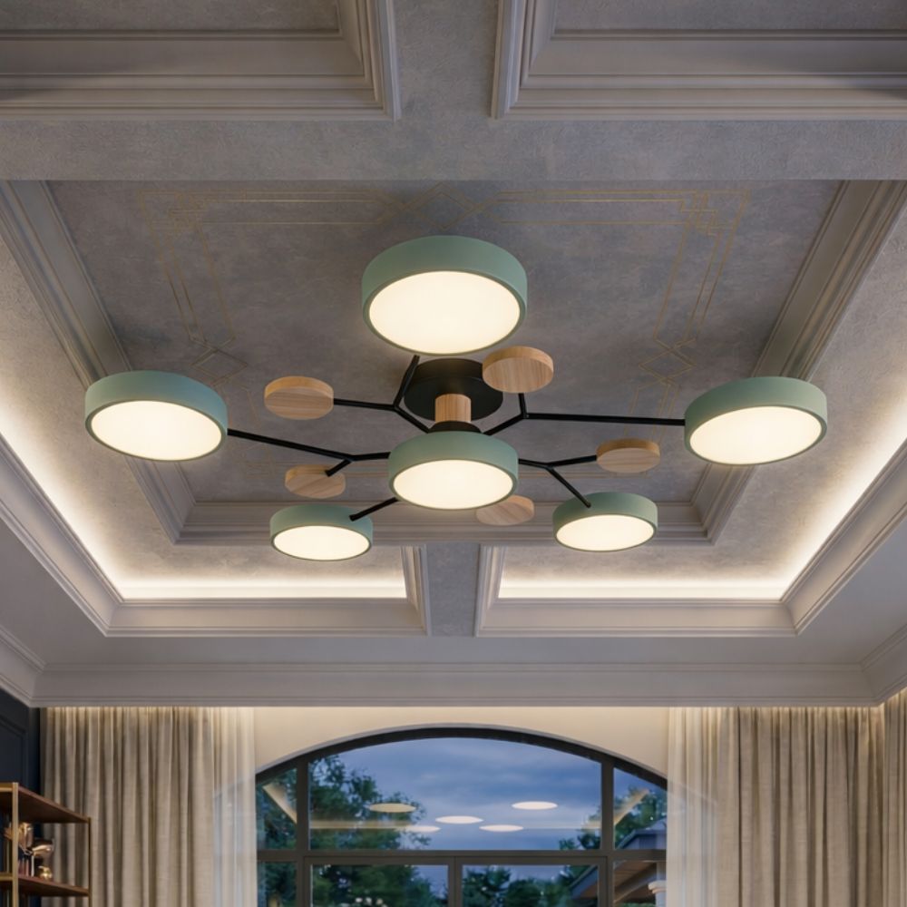 Elegancka, nowoczesna lampa sufitowa z ręcznie wykonanymi wykończeniami