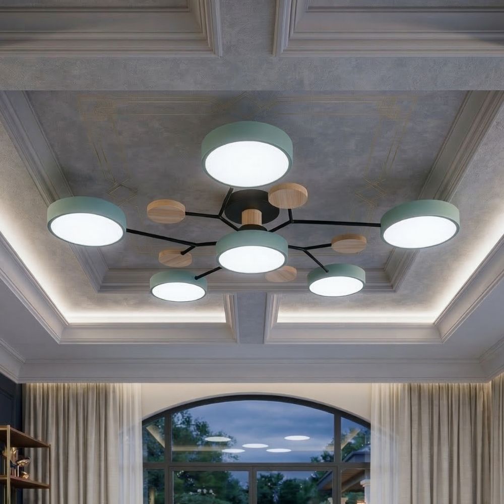 Elegancka, nowoczesna lampa sufitowa z ręcznie wykonanymi wykończeniami