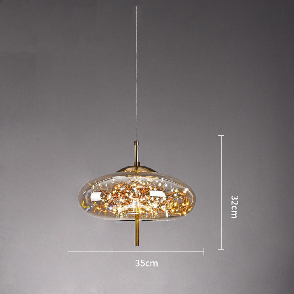 Nowoczesna szklana lampa sufitowa LED – idealna do przestrzeni domowych