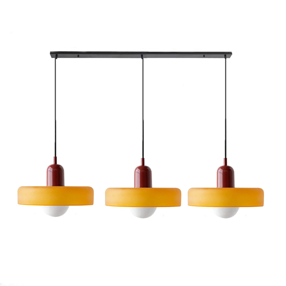 Nowoczesna Lampa Wisząca – Regulowana Lampa Sufitowa z 3 Szklanymi Kloszami