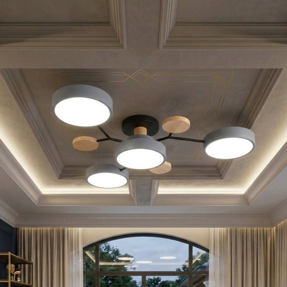 Elegancka, nowoczesna lampa sufitowa z ręcznie wykonanymi wykończeniami