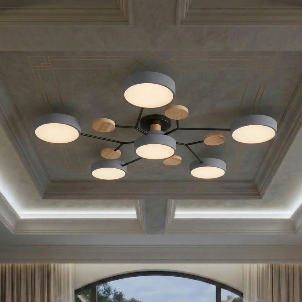 Elegancka, nowoczesna lampa sufitowa z ręcznie wykonanymi wykończeniami
