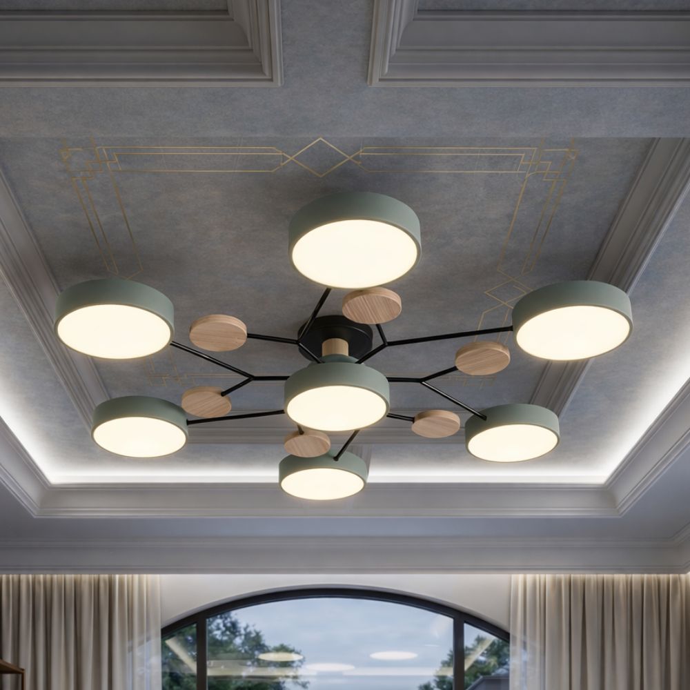 Elegancka, nowoczesna lampa sufitowa z ręcznie wykonanymi wykończeniami