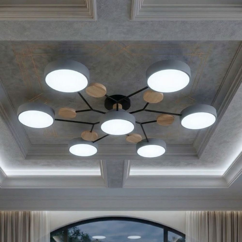 Elegancka, nowoczesna lampa sufitowa z ręcznie wykonanymi wykończeniami