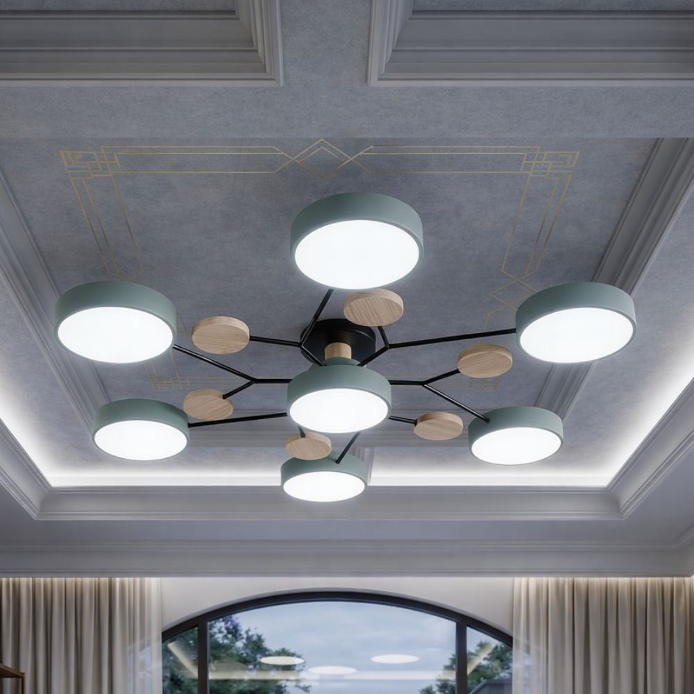 Elegancka, nowoczesna lampa sufitowa z ręcznie wykonanymi wykończeniami