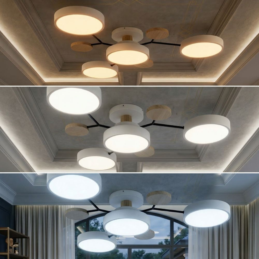 Elegancka, nowoczesna lampa sufitowa z ręcznie wykonanymi wykończeniami