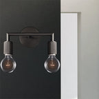Lampa ścienna mosiężna metalowa z dwiema żarówkami