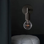 Lampa ścienna mosiężna metalowa z dwiema żarówkami