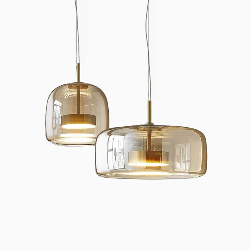Nowoczesna Minimalistyczna Lampa Wisząca ze Szkła Oświetlenie Sufitowe