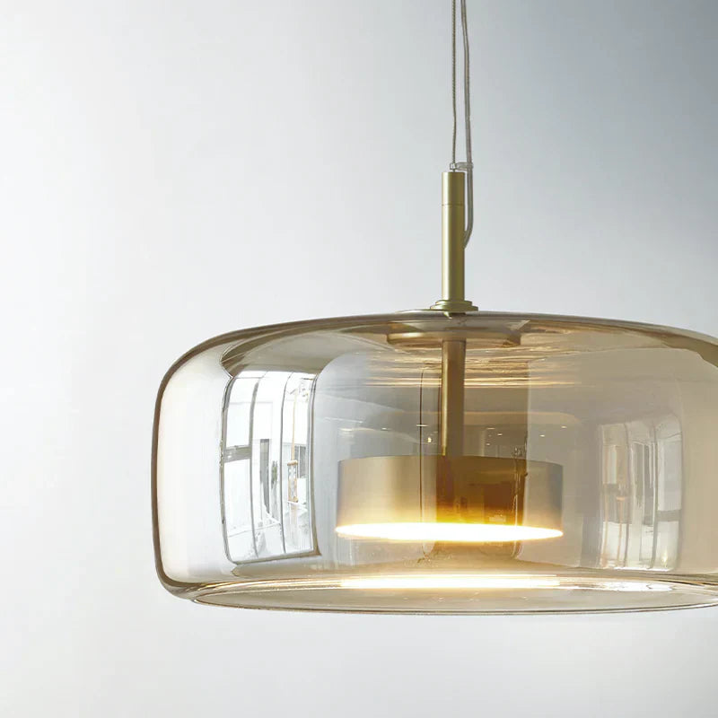 Nowoczesna Minimalistyczna Lampa Wisząca ze Szkła Oświetlenie Sufitowe