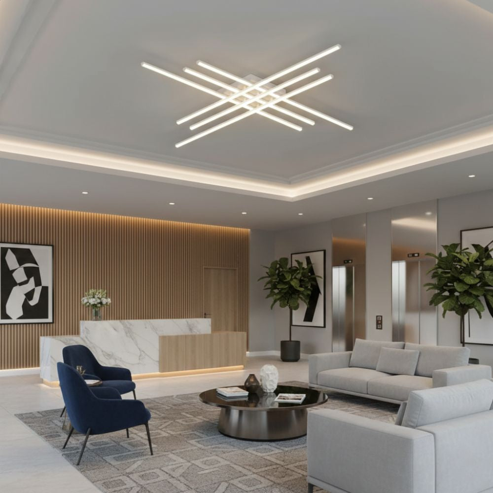 Minimalistyczna lampa sufitowa LED – nowoczesne oświetlenie wnętrz