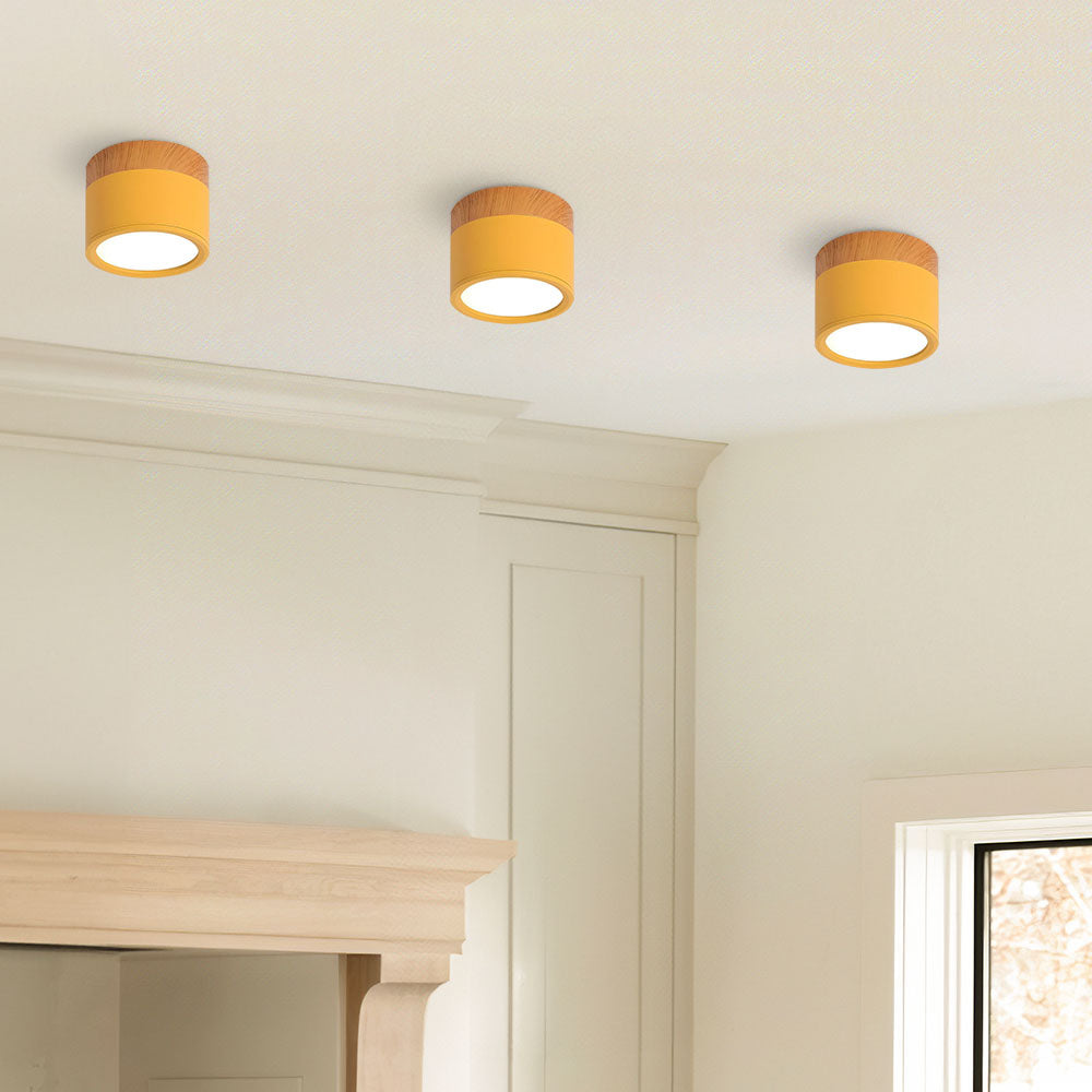 Nowoczesna lampa sufitowa LED cylindryczna typu plafon