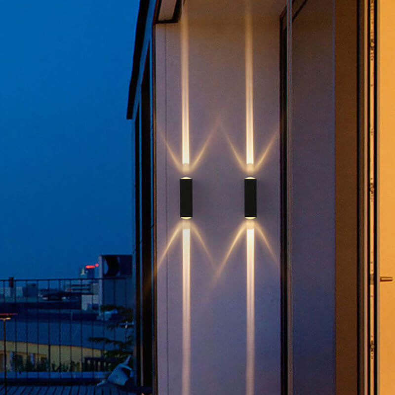Elegancka wodoodporna zewnętrzna lampa ścienna LED – nowoczesny prostokątny design