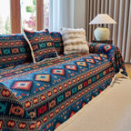Żywe eleganckie geometryczne kolory pokrowiec na kanapę boho