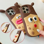Stylowe etui na telefon z zabawnym 3D rysunkowym wzorem